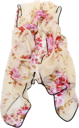 TrendsBlue Elegant Chiffon Floral Sheer Kimono Wrap Cardigan Beach Cover Up