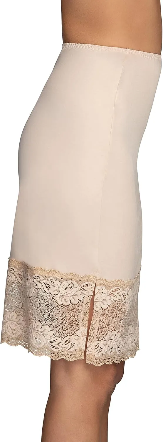 Vanity Fair Women's Half Slips for Under Dresses Silky Stretch with Lace (S-2XL)