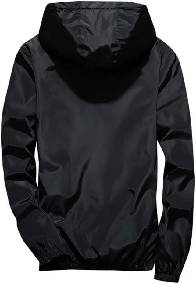 Windbreaker Jackets For Men Stylish Lightweight Long Sleeve Spring Fall Casual Zipper Waterproof Coats Mountain,M-7XL