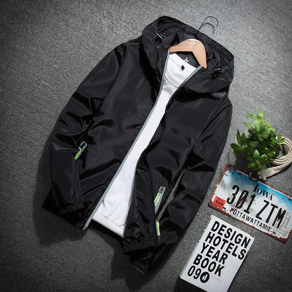 Windbreaker Jackets For Men Stylish Lightweight Long Sleeve Spring Fall Casual Zipper Waterproof Coats Mountain,M-7XL