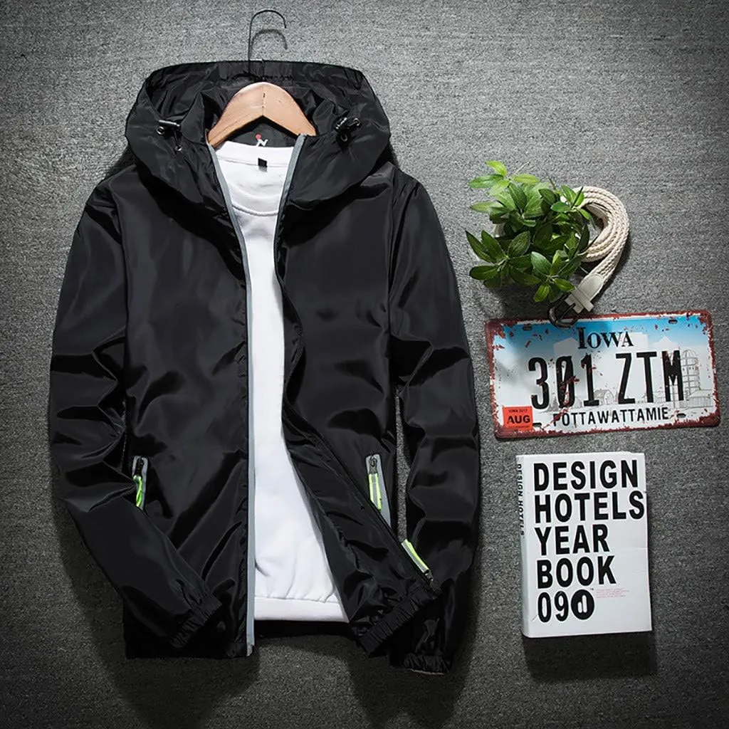 Windbreaker Jackets For Men Stylish Lightweight Long Sleeve Spring Fall Casual Zipper Waterproof Coats Mountain,M-7XL