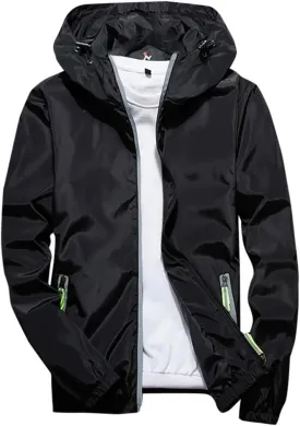 Windbreaker Jackets For Men Stylish Lightweight Long Sleeve Spring Fall Casual Zipper Waterproof Coats Mountain,M-7XL