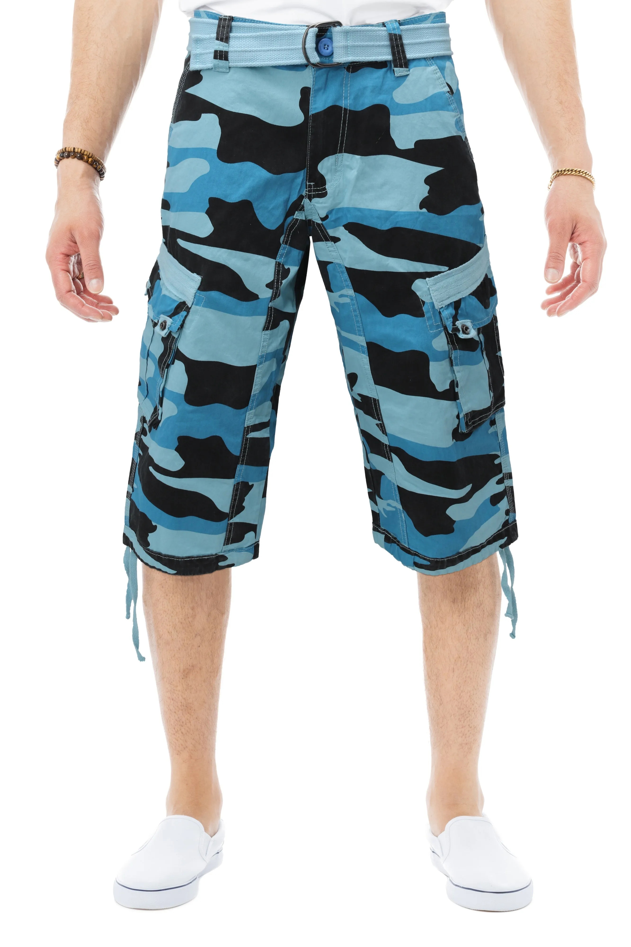 X RAY Men's 18" Long Cotton Cargo Shorts